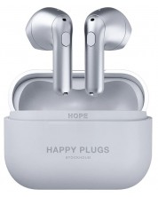 Безжични слушалки Happy Plugs - Hope, TWS, сребристи -1