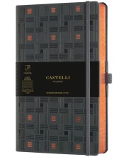 Бележник Castelli Copper & Gold - Weaving Copper, 13 x 21 cm, линиран