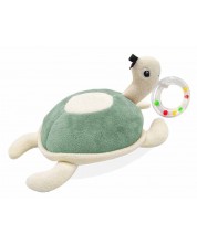 Бебешка дрънкалка BabyJem - Морска костенурка, 14 х 12 cm, зелена -1