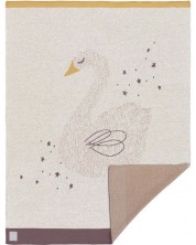 Бебешко одеяло Lassig - Лебед, 75 х 100 cm -1