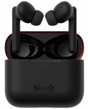 Безжични слушалки A4tech Bloody - M90, TWS, ANC, черни/червени -1