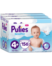 Бебешки пелени Pufies Sensitive 4+, 156 броя -1