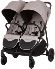 Бебешка количка за близнаци Chipolino - Top Stars, макадамия -1