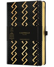 Бележник Castelli Copper & Gold - Roman Gold, 13 x 21 cm, линиран -1