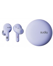 Безжични слушалки Sudio - A2, TWS, ANC, лилави -1