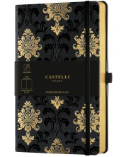 Бележник Castelli Copper & Gold - Baroque Gold, 13 x 21 cm, бели листове