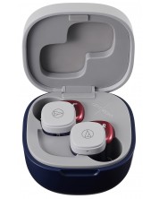 Безжични слушалки Audio-Technica - ATH-SQ1TW, TWS, червени -1