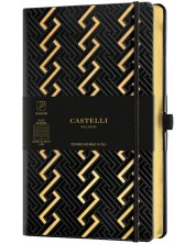 Бележник Castelli Copper & Gold - Roman Gold, 13 x 21 cm, бели листове