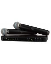 Безжична микрофонна система Shure - BLX288E/B58-S8, черна -1