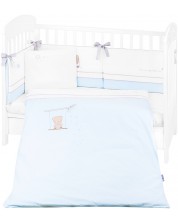 Бебешки спален комплект KikkaBoo Dream Big - 6 части, син, 60 x 120 cm -1
