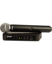Безжична микрофонна система Shure - BLX24E/SM58, черна -1