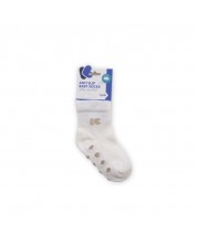Бебешки чорапи против подхлъзване KikkaBoo - Памучни, 0-6 месеца, бели