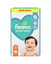 Бебешки пелени Pampers - Active Baby 3, 70 броя
