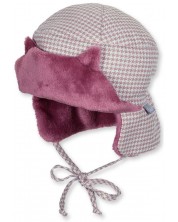 Бебешка зимна шапка ушанка Sterntaler - 45 cm, 6-9 месеца, розова -1