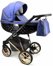 Бебешка количка 3 в 1 Adbor - Avenue 3D, синя -1