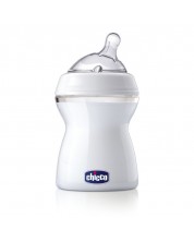 Бебешко шише Chicco - Natural Feeling, силиконов биберон, 2 капки, 250 ml -1