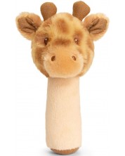 Бебешка дрънкалка Keel Toys Keeleco - Жираф, стик, 14 cm