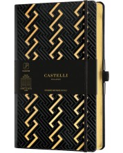 Бележник Castelli Copper & Gold - Roman Gold, 19 x 25 cm, линиран -1