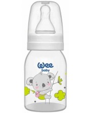Бебешко шише Wee Baby Classic - 125 ml, бяло с коала -1