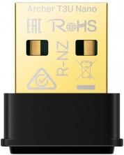 Безжичен USB адаптер TP-Link - Archer T3U Nano, 1.3Gbps,черен