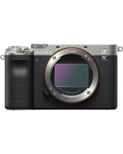 Безогледален фотоапарат Sony - Alpha 7C, 24.2MPx, Silver -1