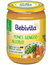 Био зеленчуково пюре Bebivita - Различни зеленчуци, 190 g