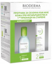 Bioderma Sébium Комплект - Серум за лице и Мицеларна вода H20, 30 + 100 ml (Лимитирано) -1