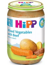Био ястие Hipp - Микс зеленчуци и телешко месо, 220 g -1