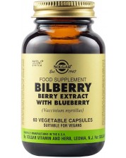 Bilberry Berry Extract With Blueberry, 60 растителни капсули, Solgar