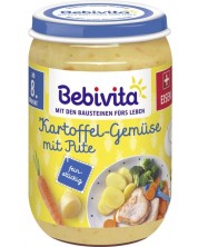 Био ястие Bebivita - Картофи, зеленчуци и пуешко, 220 g -1