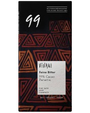 Био натурален шоколад, 99% какао, 80 g, Vivani -1