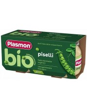 Био зеленчуково пюре Plasmon - Грах, 6 м+, 2 х 80 g -1