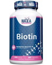 Biotin, 500 mcg, 60 капсули, Haya Labs -1