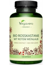 Bio Rosskastanie mit rotem Weinlaub, 120 капсули, Vegavero -1