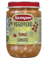 Био ястие Semper Vego & Eko - Фетучини с домат и леща, 190 g