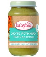 Babybio - Био зеленчуково пюре с  пъстърва, 200 g