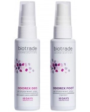 Biotrade Комплект против изпотяване - Спрей Odorex Foot и Спрей Deo, 2 х 40 ml (Лимитирано)