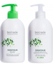 Biotrade Keratolin Body Комплект - Душ гел и Лосион за тяло, 8% урея, 2 x 400 ml