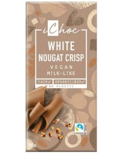 Био бял шоколад с хрупкава нуга, 80 g, iChoc -1