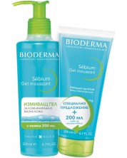 Bioderma Sébium Комплект - Измиващ гел, 2 х 200 ml (Лимитирано) -1