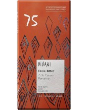 Био натурален шоколад с кокосов нектар, 75% какао, 80 g, Vivani -1