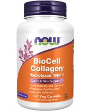 BioCell Collagen Hydrolyzed Type II, 120 капсули, Now -1