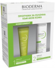 Bioderma Sébium Комплект - Измивен гел и Гел-крем, 45 + 30 ml (Лимитирано) -1