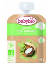 Био кокосов десерт Babybio - Киви и банан, 85 g -1
