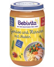 Био ястие Bebivita - Зеленчуци, спагети и пилешко, 250 g -1