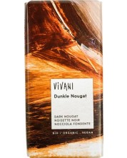 Био тъмен шоколад с нуга крем, 100 g, Vivani -1