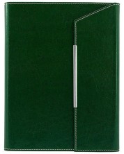 Бизнес папка с похлупак Lemax Novaskin - Зелена, А5 -1