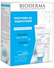 Bioderma Hydrabio & Sensibio Комплект - Хидратиращ гел-крем и Околоочен крем, 40 + 15 ml (Лимитирано)