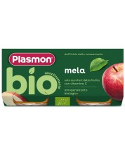 Био пюре Plasmon - Ябълка, 6 м+, 2 х 80 g  -1