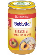 Био пюре Bebivita - С ябълка, праскова и маракуя, 250 g